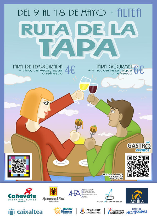 Dieciséis establecimientos participan en la octava edición de la Ruta de la Tapa de Altea