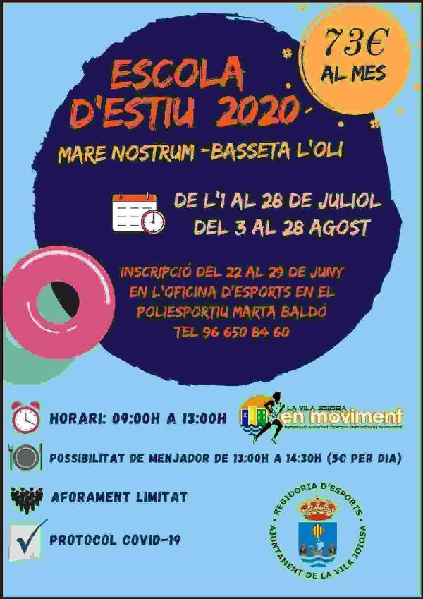 Deportes y Bienestar Social organizan un a&ntilde;o m&aacute;s la escuela mulideportiva Mare Nostrum &ndash; Basseta de l&rsquo;oli 