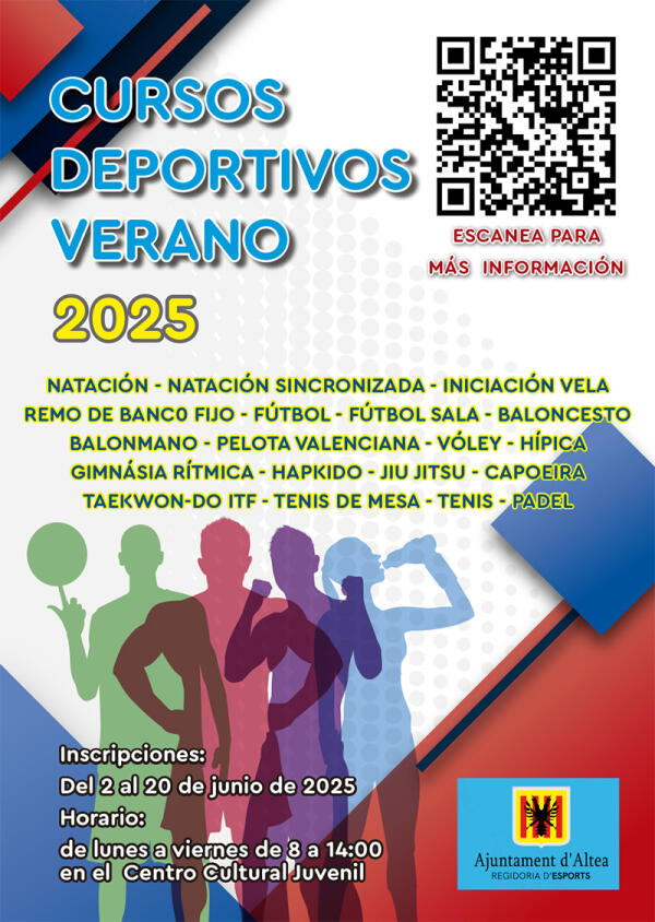 Deportes abre el plazo de inscripciones en los Cursos Deportivos de Verano