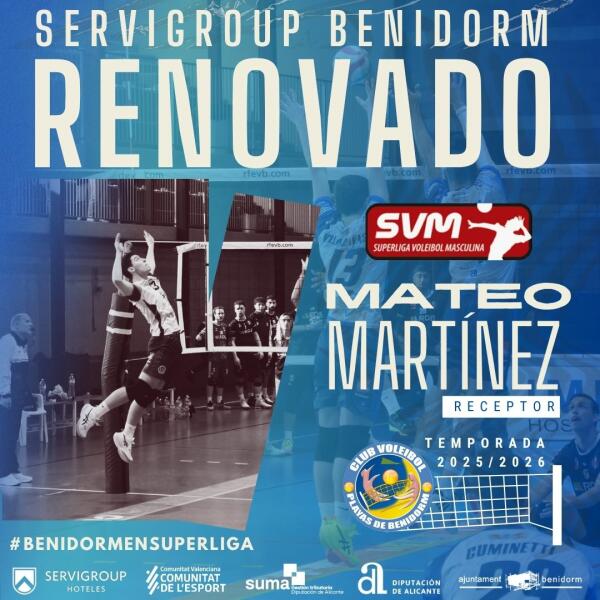Mateo Martínez, talento de la cantera y apuesta de futuro del Servigroup Benidorm