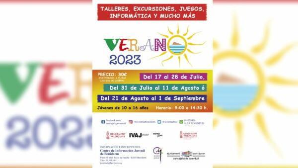 Juventud organiza el programa ‘Verano 2023’ con actividades para jóvenes de 10 a 16 años 