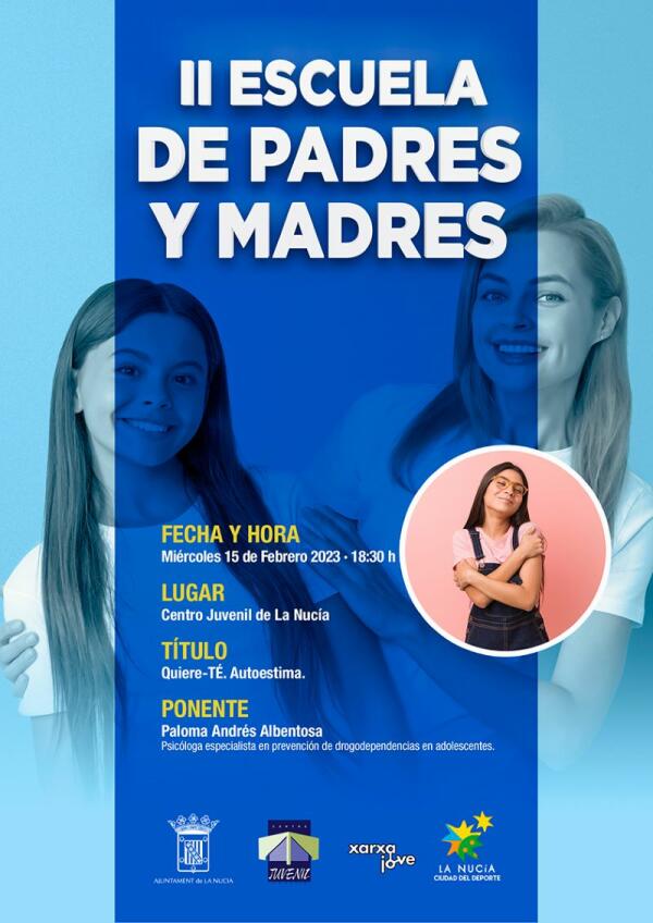 La II Escuela de Madres y Padres abordará esta tarde el “equilibro emocional de la juventud”