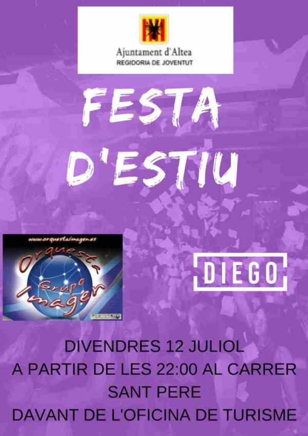 Altea // Juventud organiza una “festa jove’’ este viernes en la calle San Pere 