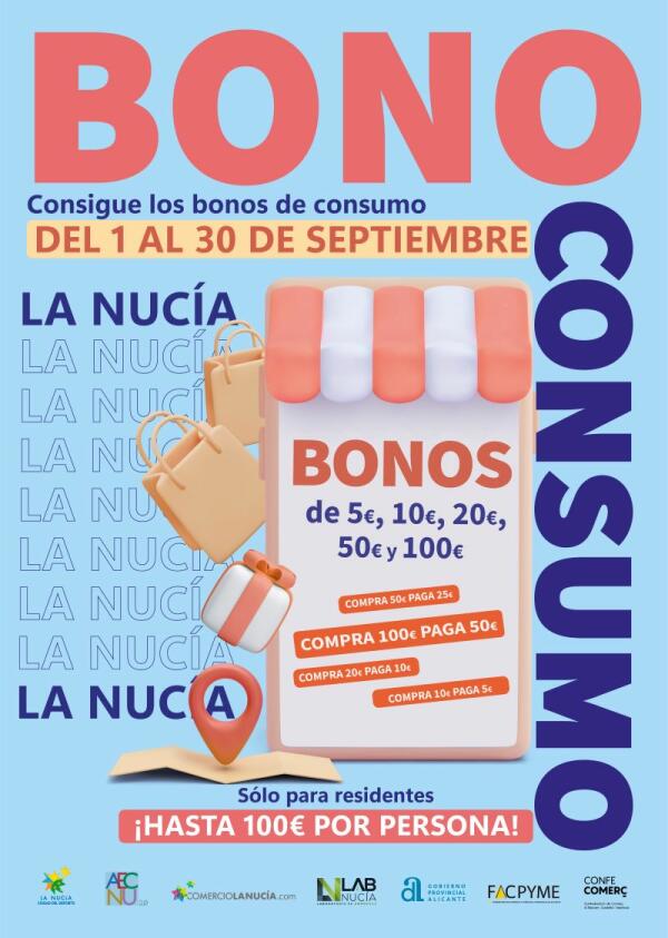 La Campaña de “Bonos Consumo La Nucía” comenzará en septiembre 