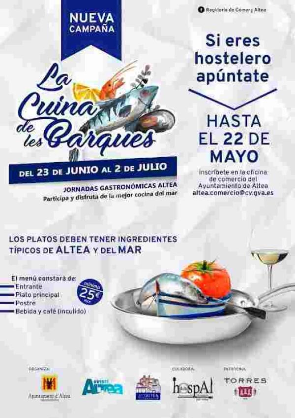 Hasta el 22 de mayo podr&aacute;n inscribirse hosteleros interesados en participar en la nueva jornada gastron&oacute;mica &lsquo;&rsquo;La Cuina de les Barques&rsquo;