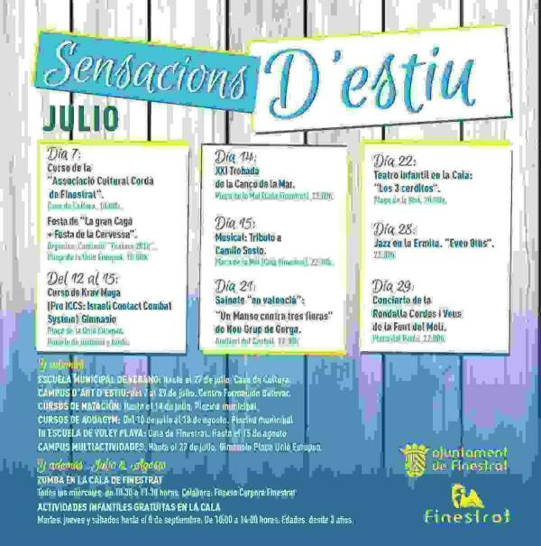 Este fin de semana comienza la programaci&oacute;n de verano de Finestrat 