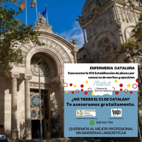 Convivencia Cívica Catalana y Hablamos Español junto con 42 sanitarios han interpuesto Recurso Contencioso Administrativo contra el Instituto Catalán de la Salud por el abusivo requisito del catalán en las oposiciones.