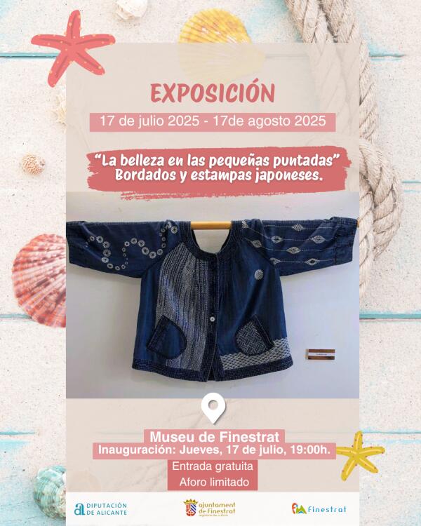 “LA BELLEZA EN LAS PEQUEÑAS PUNTADAS”. EXPOSICIÓN BORDADOS Y ESTAMPAS JAPONESES ESTE JUEVES 17 DE JULIO EN EL MUSEU DE FINESTRAT