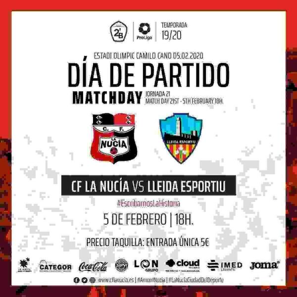 La Nucía juega ante el Lleida esta tarde el partido aplazado