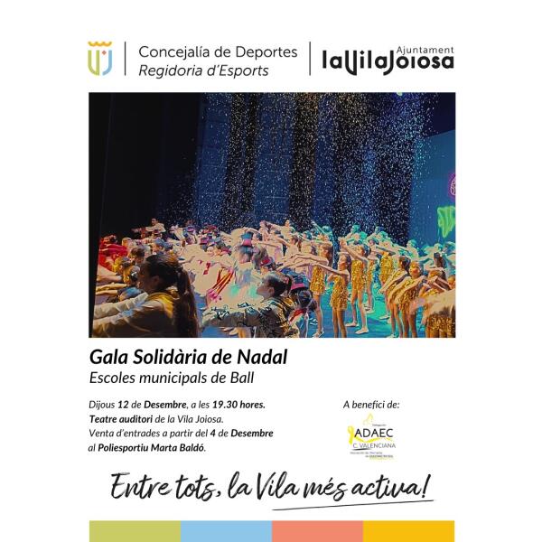 El alumnado de las escuelas municipales de baile protagonizará la Gala Solidaria de Navidad 