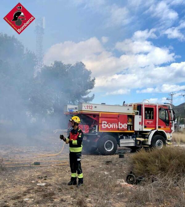 INCENDIO DE MATORRALES EN BENIDORM