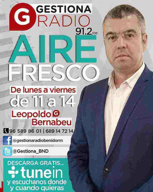 Escucha AIRE FRESCO de Gestiona Radio tambi&eacute;n por las noches a partir de las 22 horas