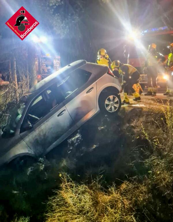 Accidente de tráfico en la Carretera Cv-758 entre Finestrat y Orxeta.