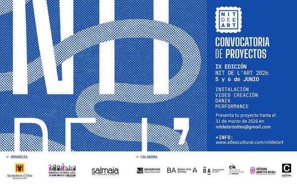 El Ayuntamiento de Altea abre la convocatoria de proyectos para la IX edici&oacute;n de la Nit de l&rsquo;Art 2026