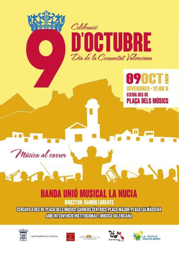 “Música al Carrer” de la Unió Musical La Nucía para celebrar el “9 d’Octubre” 