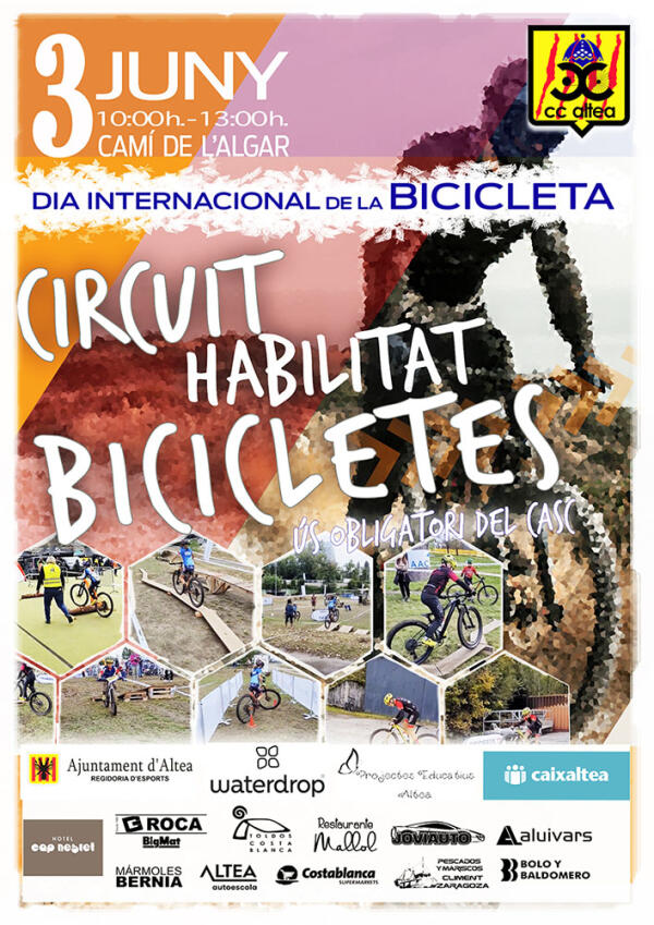 Deportes y el Club Ciclista Altea organizan un circuito de habilidad para celebrar el Día Internacional de la Bicicleta 