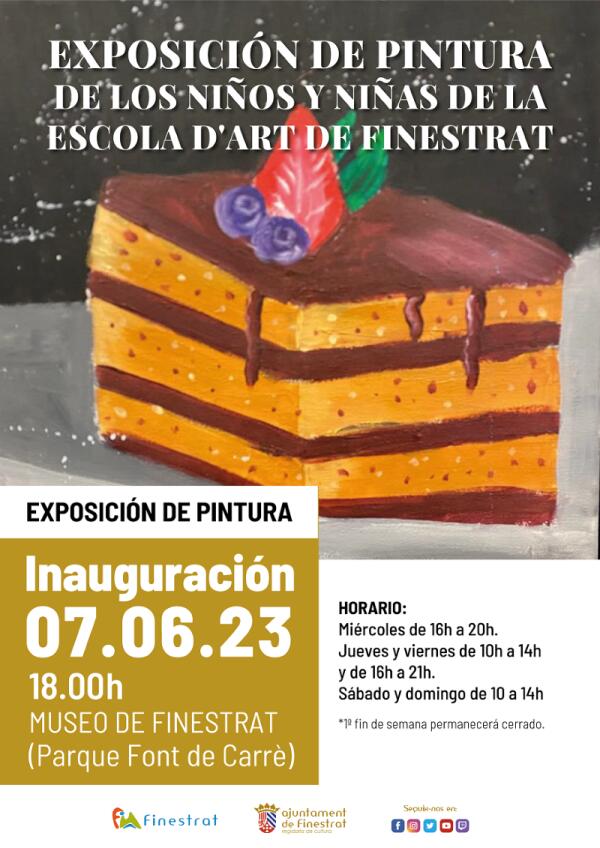 EL PRÓXIMO MIÉRCOLES 7 DE JUNIO SE INAUGURA LA EXPOSICIÓN DEL ALUMNADO INFANTIL DE L’ESCOLA D’ART DE FINESTRAT