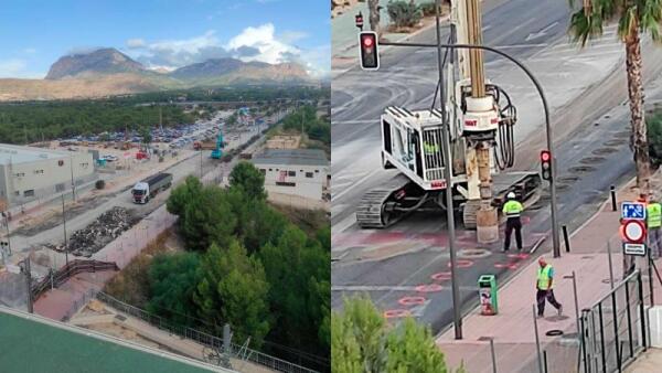 La próxima semana comienzan los trabajos para sujetar la vía del TRAM y acortar plazos en la obra de soterramiento de la avenida Beniardá 