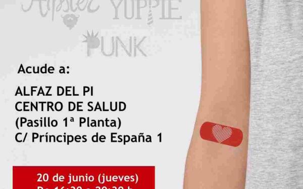 Campaña de donación de sangre el próximo jueves en el Centro de Salud de l’Alfàs del Pi