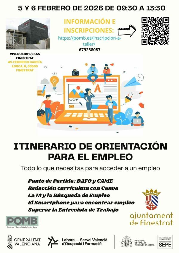 FINESTRAT ACOGE UNA NUEVA ACCI&Oacute;N FORMATIVA PARA AYUDAR EN LA B&Uacute;SQUEDA DE EMPLEO