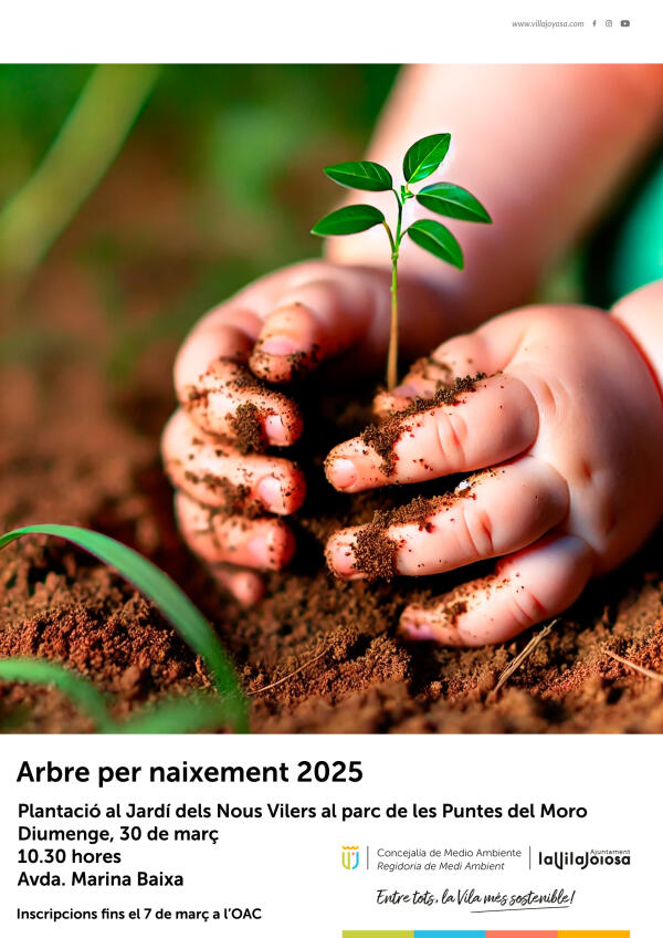 Los bebés nacidos en 2024 plantarán su árbol en el Jardín de los Nuevos Vileros el próximo 30 de marzo