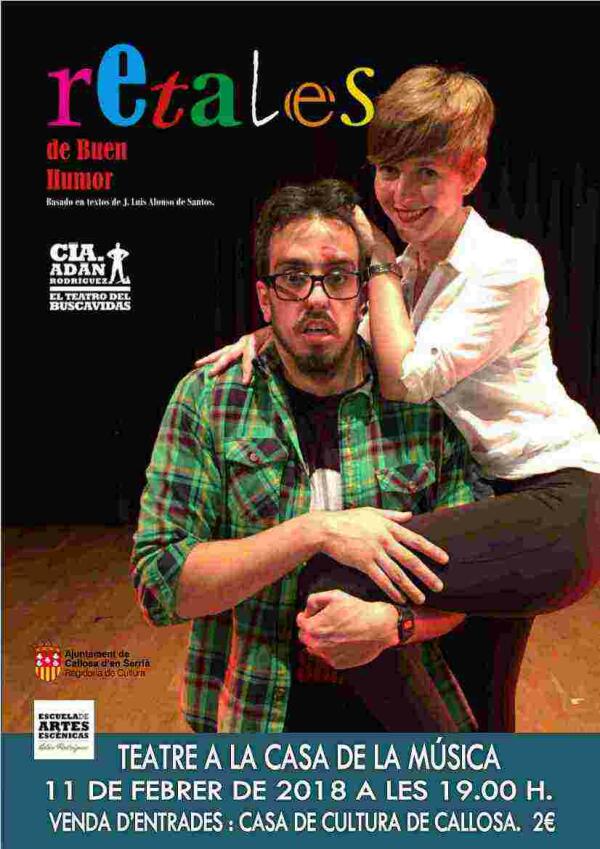 Callosa &middot; La Casa de la M&uacute;sica presenta la obra de teatro &lsquo;Retales de Buen Humor&rsquo; el pr&oacute;ximo 11 de febrero 