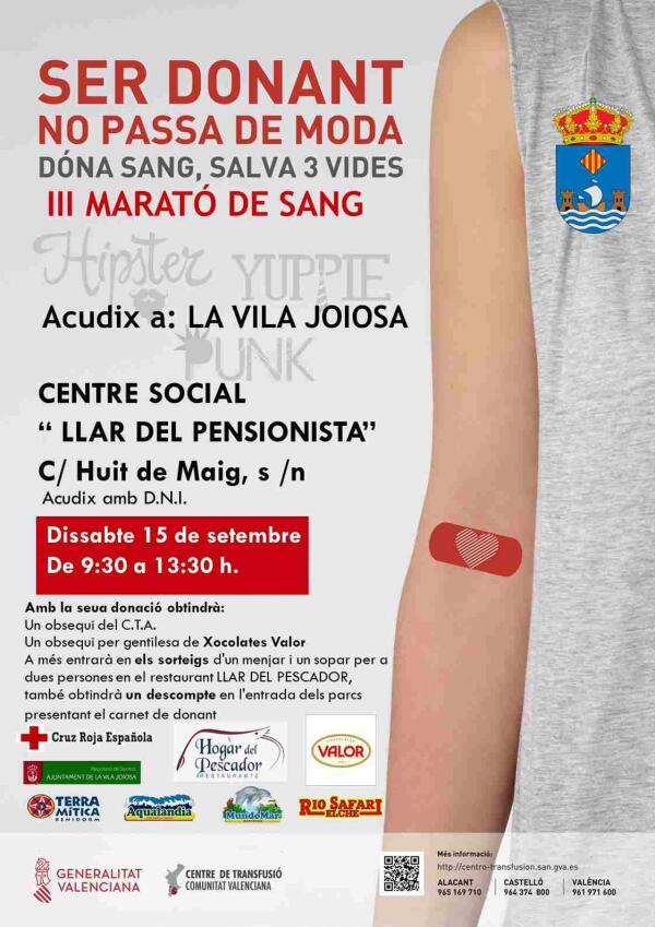 La Vila &middot; La Concejal&iacute;a de Sanidad pone en marcha III Marat&oacute;n de Donaci&oacute;n de Sangre