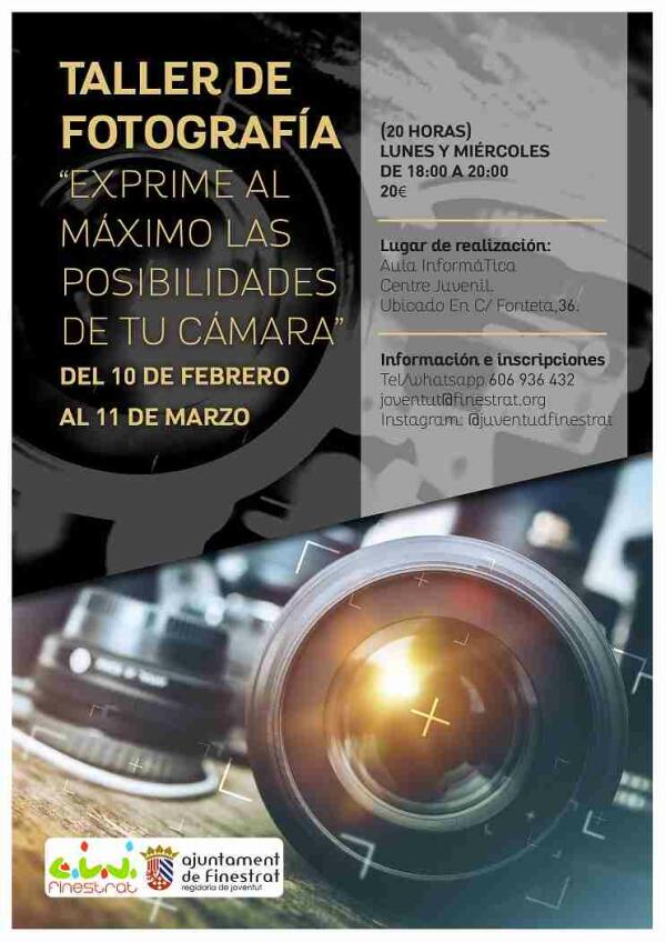 Finestrat lanza un curso de fotografía para enseñar a sacar el máximo partido a la cámara 