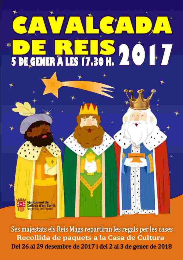  Los Reyes Magos de Oriente visitar&aacute;n Callosa d&rsquo;en Sarri&agrave; el pr&oacute;ximo d&iacute;a 5 de enero con una gran cabalgata