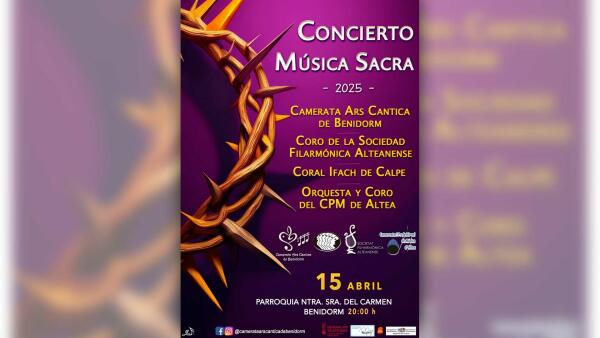 Concierto de música sacra este martes, 15 de abril, en la iglesia de Nuestra Señora del Carmen  
