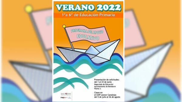 Benidorm aumenta las plazas del Programa de Apoyo Educativo de Verano, que se desarrollará en el CEIP Leonor Canalejas