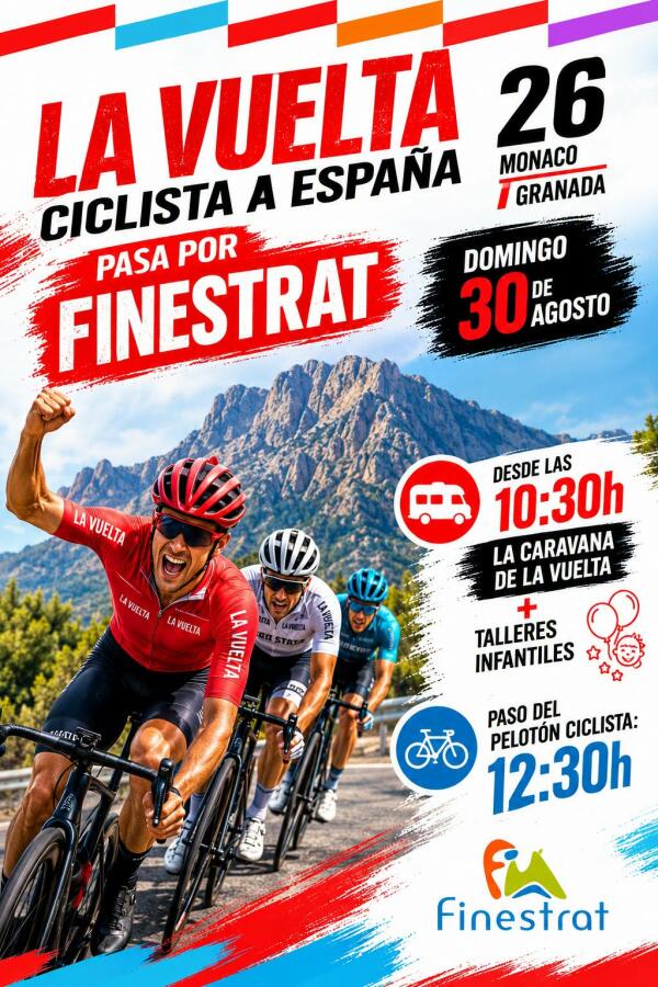 Finestrat se prepara para el paso de la etapa reina de la Vuelta ciclista a Espa&ntilde;a este domingo 30 de agosto