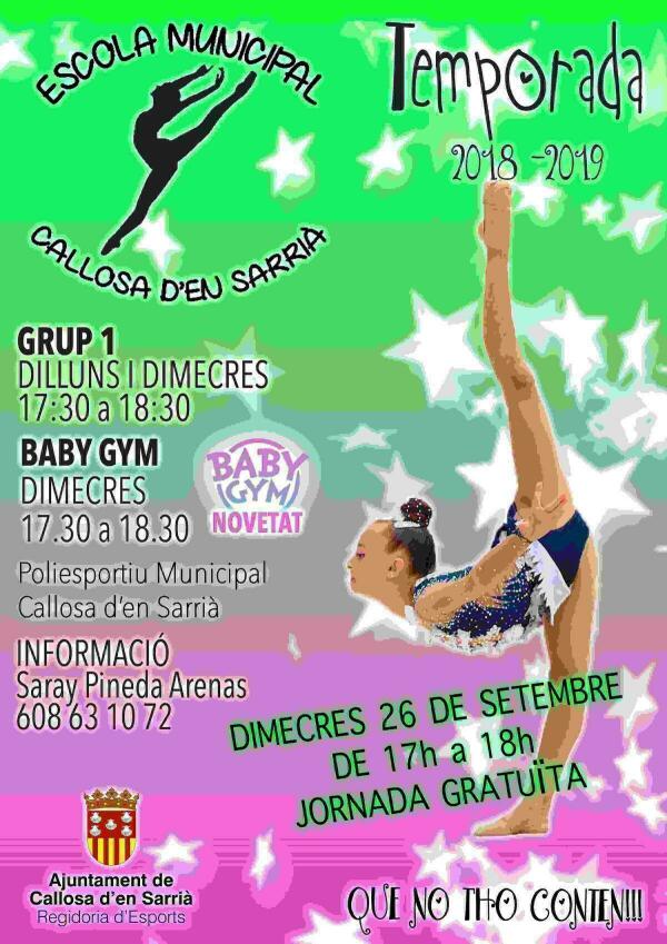  Callosa &middot; La Escuela Municipal de Gimnasia R&iacute;tmica organiza una jornada gratuita de puertas abiertas 