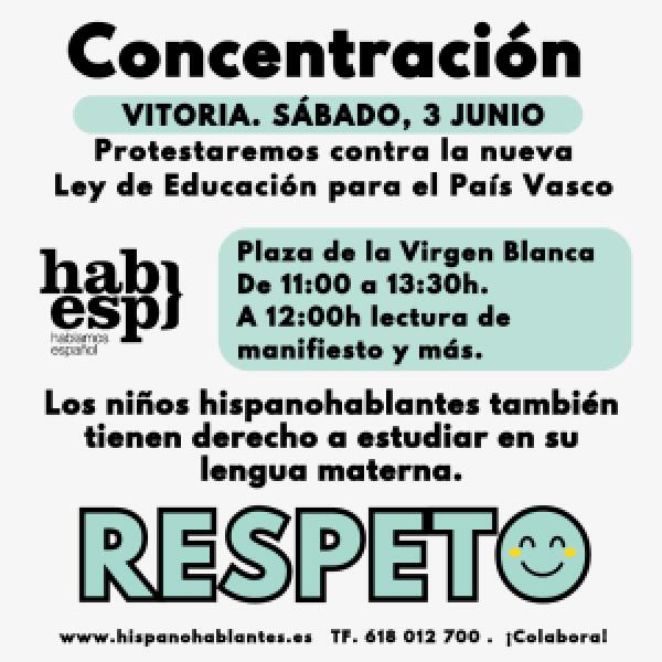 ¡Concentración en Vitoria el sábado 3 de junio! 