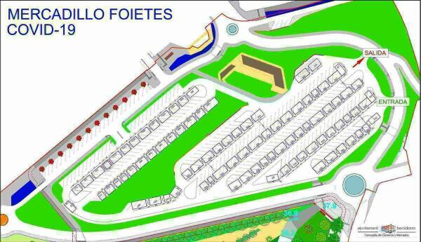Comercio recuerda que el uso de la mascarilla es obligatorio en el mercadillo, que abre hoy de 08.00 a 14.00 horas. 