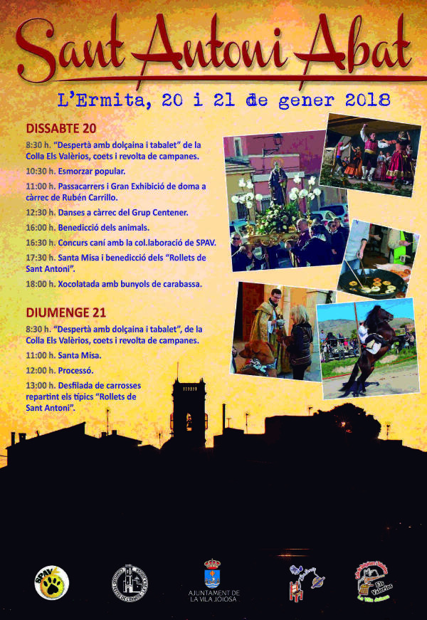 La Vila celebra las fiestas de Sant Antoni Abat el 20 y 21 de enero en La Ermita 