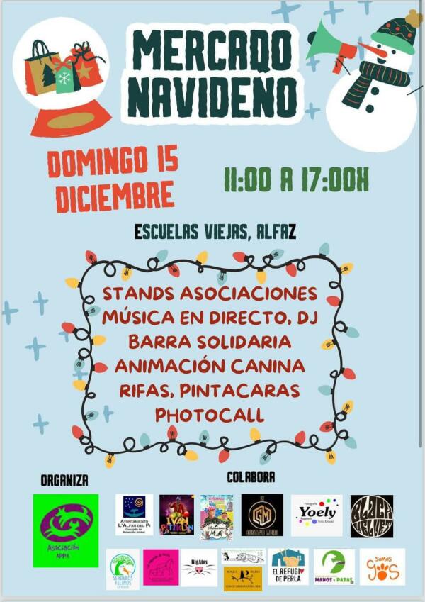 La Asociación de Propietarios de Perros de l’Alfàs organiza el domingo un Mercadillo Navideño Solidario