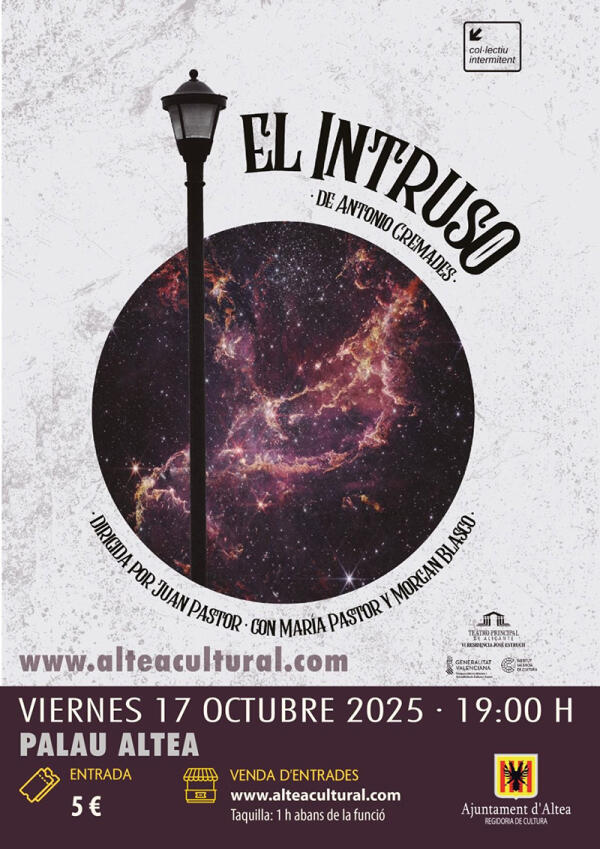 “Col.lectiu Intermitent” pone en escena la comedia “El Intruso” en Palau Altea