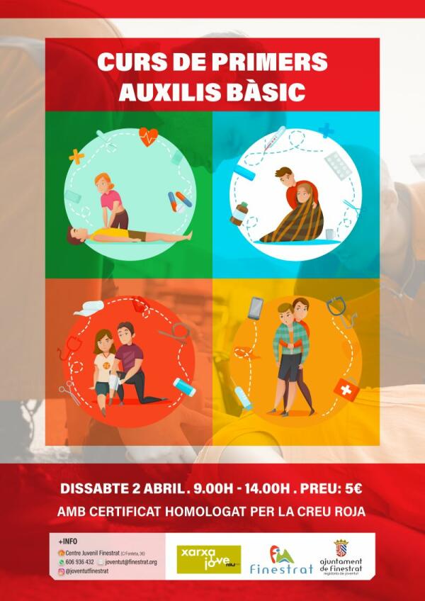 La Concejalía de Juventud de Finestrat organiza un curso de Primeros Auxilios Básicos como aprender a hacer una reanimación cardiopulmonar.