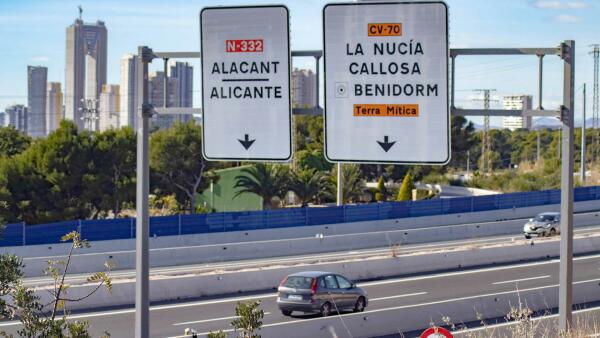 Transportes vuelve a denegar la cesión del tramo de la N-332 a su paso por Benidorm 