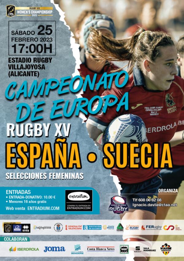 La Vila Joiosa está lista para acoger la Final del Campeonato de Europa de Rugby femenino entre las selecciones de España y Suecia 