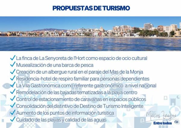 Marcos Zaragoza propone convertir la finca La Senyoreta de l’Hort en un espacio de ocio cultural en primera línea de playa y crear un albergue rural en el Mas de la Monja