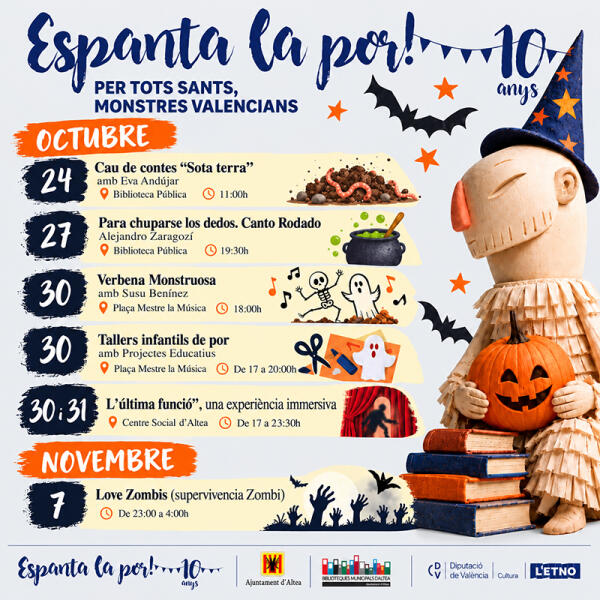 Altea celebra el d&eacute;cimo aniversario de &lsquo;Espanta la Por&rsquo; con una gran fiesta de monstruos valencianos, m&uacute;sica y talleres infantiles