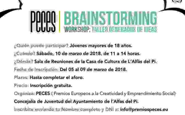 &ldquo;Tormenta de ideas&rdquo; este s&aacute;bado en la Casa de Cultura de l&rsquo;Alf&agrave;s