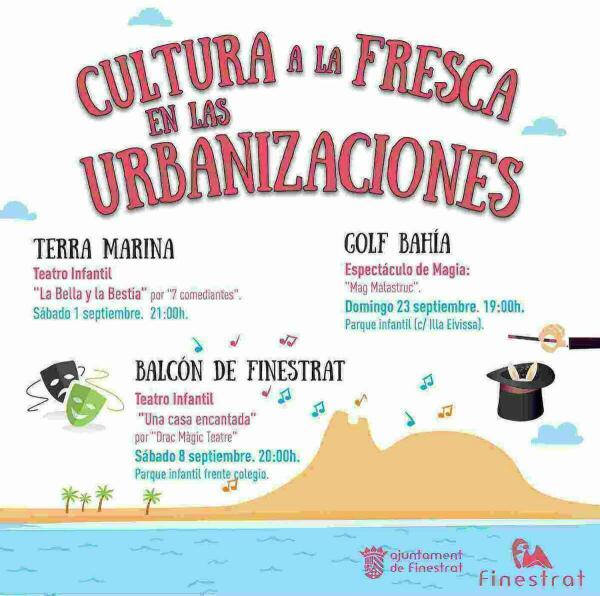 Septiembre llega a Finestrat con una nueva edici&oacute;n de &ldquo;Cultura a la fresca&rdquo; en las urbanizaciones  