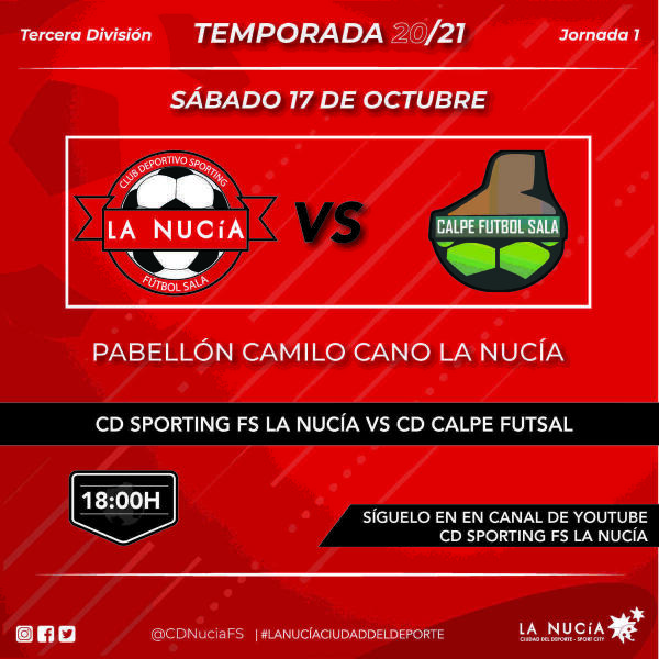 El Fútbol Sala La Nucía debuta en 3ª División ante el Calpe con “aforo  limitado”