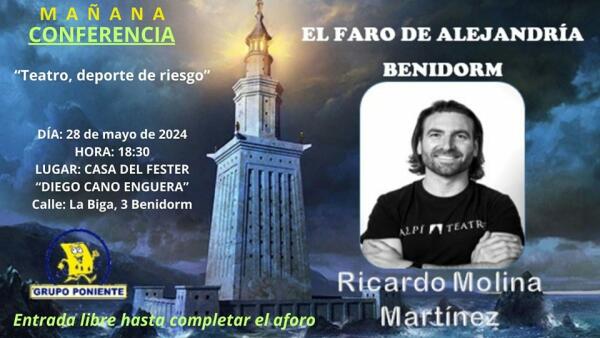 Ricardo Molina será el conferenciante de mañana en El Faro de Alejandría