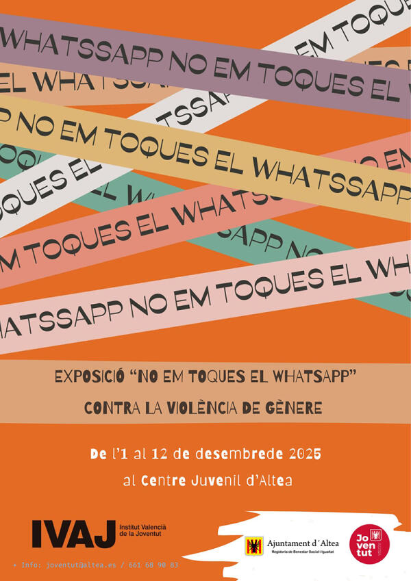 El alumnado de 1º de ESO visitará la exposición ‘No em toques el WhatsApp” 