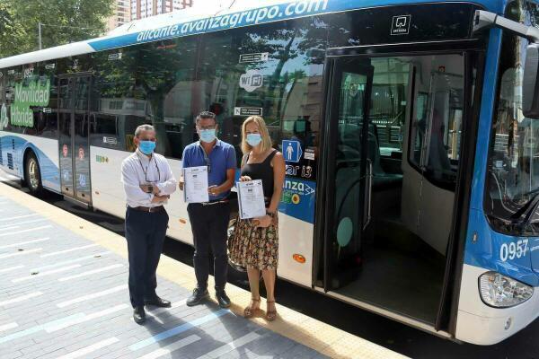 Aenor certifica que los autobuses urbanos de Benidorm cumplen el protocolo frente a la Covid.