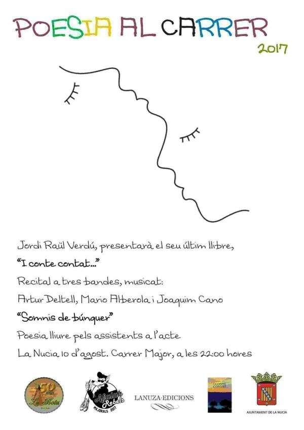 Jordi Ra&uuml;l Verd&uacute; presenta su libro en el XVIII Encontre de Poesia al Carrer